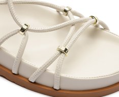 Papete Gladiadora Tachas Branca