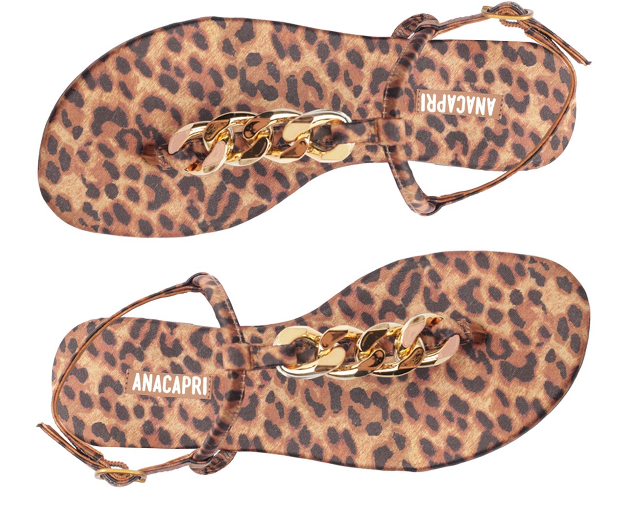 Anacapri Rasteirinha Animal Print Chinelo Anacapri C300140059 L