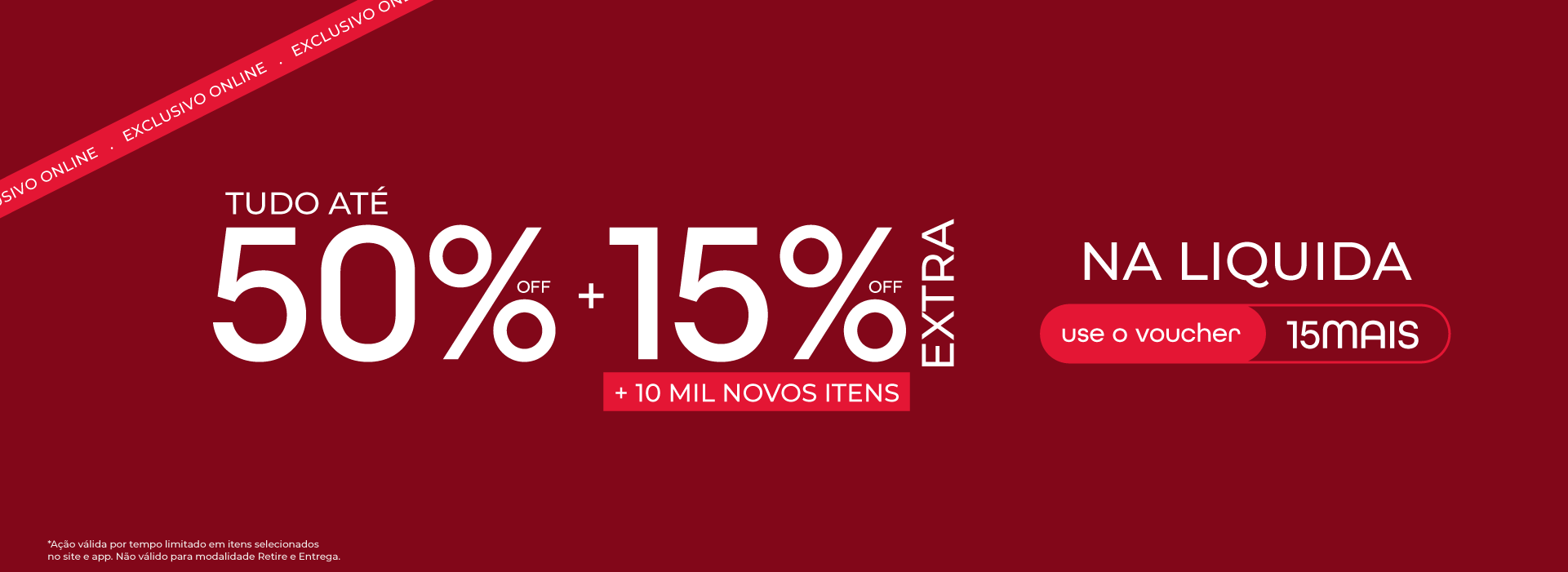 [BANNER DESK] LIQUIDA ATE 50 NOVOS ITENS